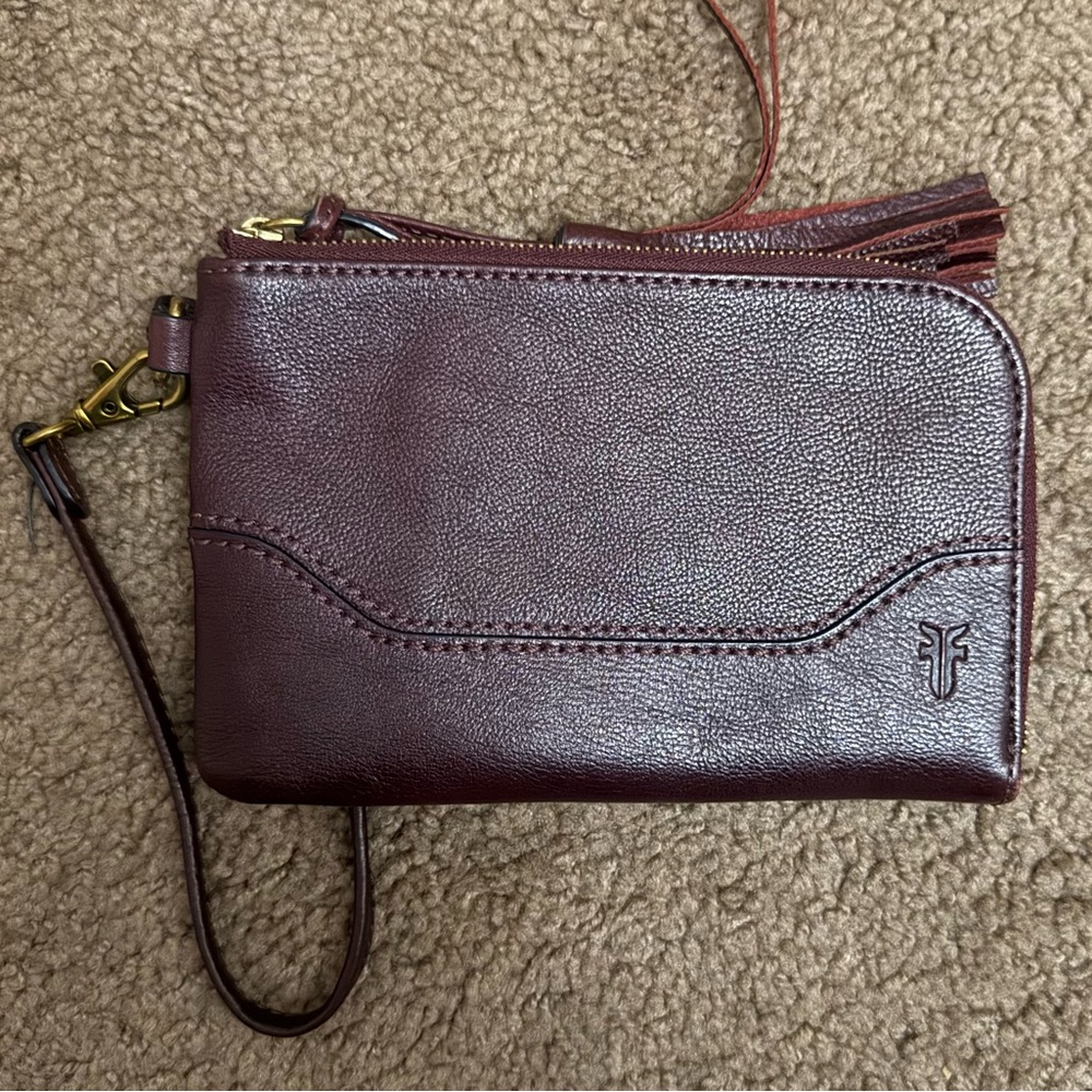 Frye Deep Burgundy Leather Accent
